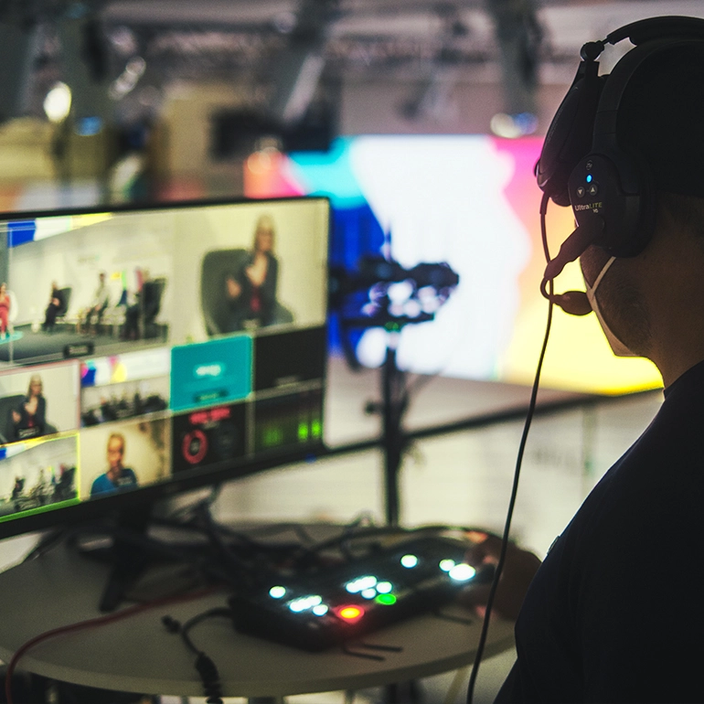 Livestream setup by Threedots, the video agency, in Berlin